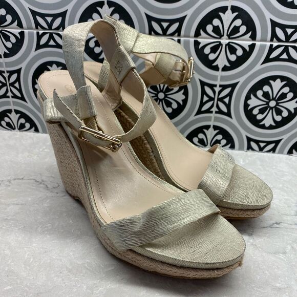 Calvin Klein Noella Gold Metallic Wedge Sandal - Picture 5 of 11